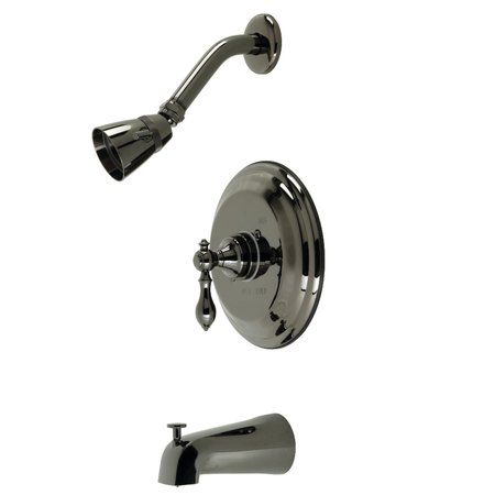 KINGSTON BRASS NB3630ACL Single-Handle Tub and Shower Faucet, Black Stainless Steel NB3630ACL